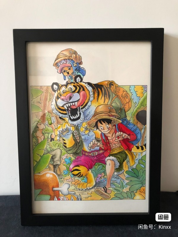 Kinxx's ONE PIECE Monkey D. Luffy and tiger Hand drawing with marker